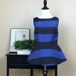 Banana Republic blue and black striped top